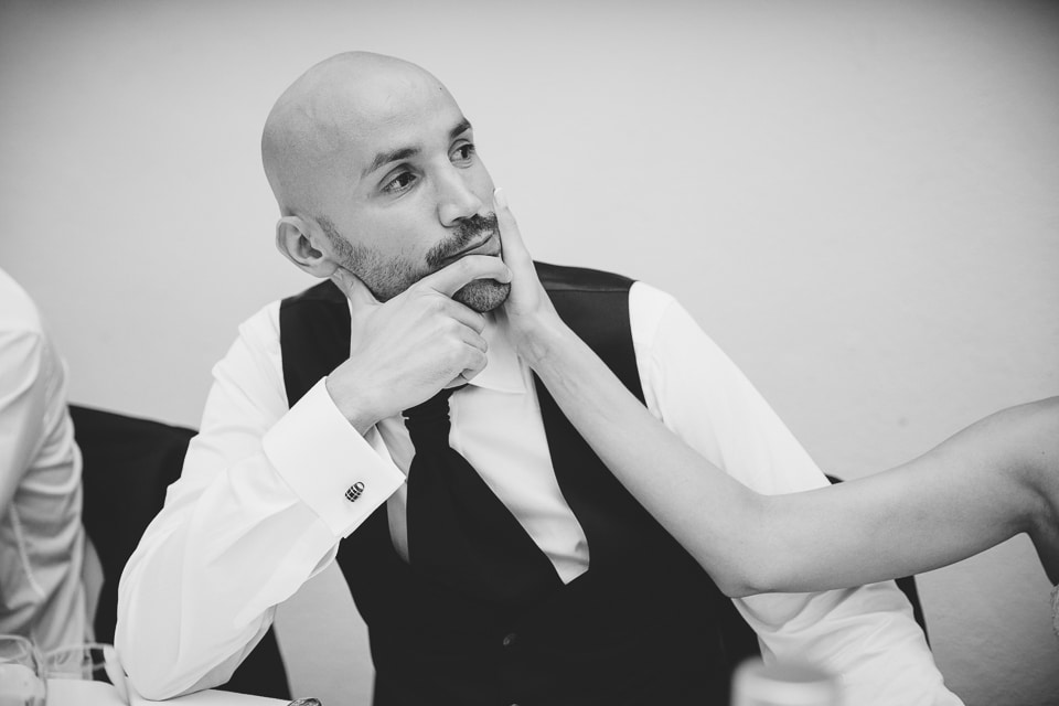 émotion du marié lors de la soirée