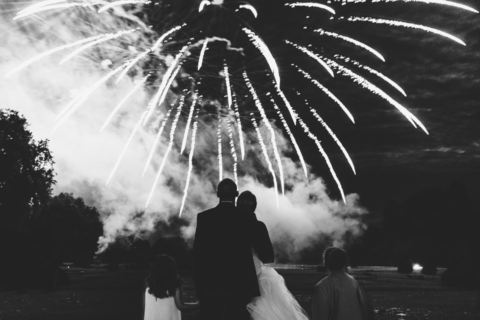 Feu d'artifice lors d'un mariage